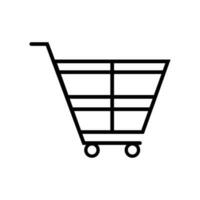 Shopping Lineal Icon Symbol Vector. Black Outline Shopping Icon vector