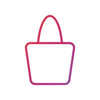 Shopping Bag Gradient Icon Vector Illustration