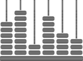 Abacus in black and white color. vector