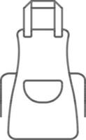 Black Outline Apron Icon In Flat Style. vector