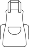 Black Outline Apron Icon In Flat Style. vector