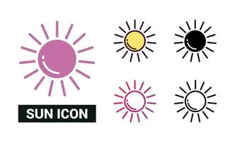 Sun Icon Set Vector Illustration