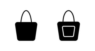 Shopping Bag Fill Icon Symbol Vector. Black Glyph Shopping Bag Icon vector