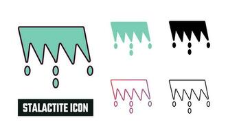 Stalactite Icon Set Vector Illustration