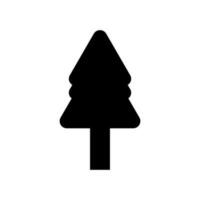 Tree Fill Icon Symbol Vector. Black Glyph Tree Icon vector