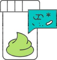 Illustration Of Stool Test Icon In Flat Style. vector
