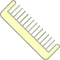 Flat Style Comb Icon In Yellow Color. vector