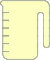 Measuring Jug Icon In Yellow Color. vector