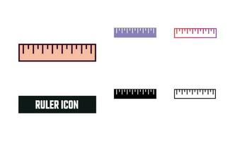 Ruler Icon Set Vector Illustration