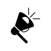 Megaphone Fill Icon Symbol Vector. Black Glyph Megaphone Icon vector