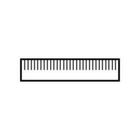 Ruler Lineal Icon Symbol Vector. Black Outline Ruler Icon vector