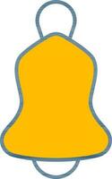 Hang Bell Icon in Yellow Color. vector