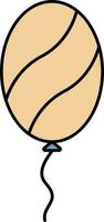 Balloon Icon In Brown Color. vector