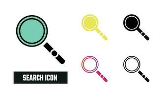 Search Icon Set Vector Illustration