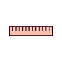 Ruler Icon Vector Illustration. Ruler Lineal Color Icon