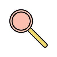 Search Icon Vector Illustration. Search Lineal Color Icon