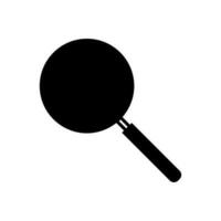 Search Fill Icon Symbol Vector. Black Glyph Search Icon vector