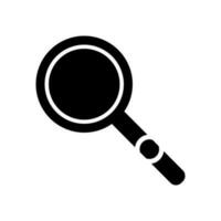 Search Fill Icon Symbol Vector. Black Glyph Search Icon vector