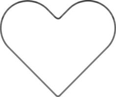 Heart Or Favorite Icon In Black Out Line. vector
