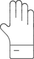 Hand Icon In Black Line Art. vector