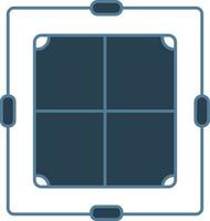 Frame Setting Icon in Blue And White Color. vector