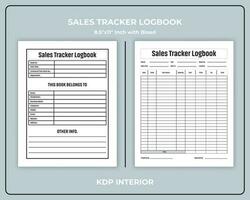 Sales Tracker Logbook KDP Interior vector