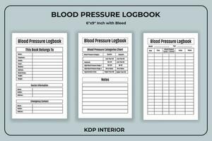 Blood Pressure Logbook KDP Interior vector