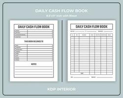 Daily Cash Flow Book  KDP Interior vector