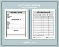 Daily Sales Logbook KDP Interior vector