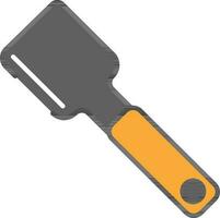 Flat Style Chisel Grey And Orange Icon. vector