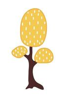 Cartoon tree isolated on a white background. Simple modern style. Cute green plants, forest, vector flat illustration. summer, spring trees.