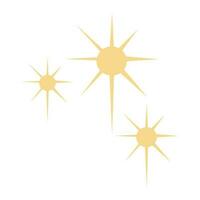 Sparkling Effect Illustration. Yellow, gold, orange sparkles symbols vector. Sparkle Icon. Bright firework, decoration twinkle, shiny flash. Glowing light effect stars and bursts collection. vector