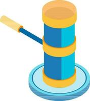 Judge gavel icon or symbol in 3d. vector