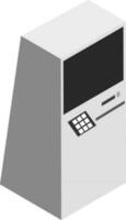 3D illustration of ATM machine icon. vector