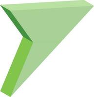 3d cursor icono en verde color. vector