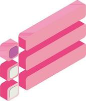 3D isometric of list icon. vector