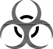 Flat style biohazard icon or symbol. vector