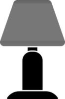 Table lamp glyph icon or symbol. vector