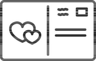 ilustración de amor letra icono o símbolo. vector