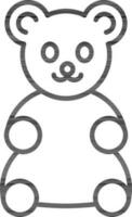 Isolated teddy bear icon in flat style. vector