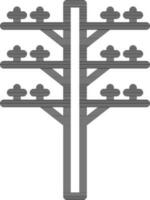 Vector illustration of power line pole icon.