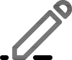 Pencil or edit icon in line art. vector