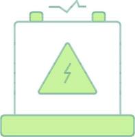 Battery Icon In Green And White Color. vector