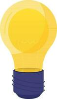 Light Bulb Element In Yellow And Blue Color. vector