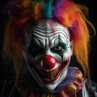 Clown mask mental personality disorder photo