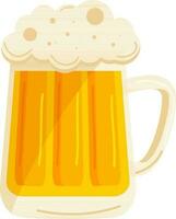 Beer Mug Element In Flat Style. vector