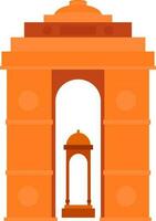 India Gate Canopy Element In Orange Color. vector