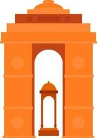 India Gate Canopy Element In Orange Color. vector