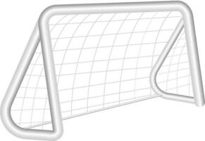 Realistic Football Net Element In Gray Color. vector