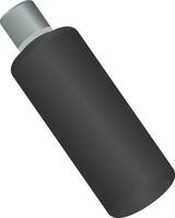 3D Product Bottle Element In Black And Gray Color. vector